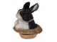 Dekorativní soška králíka v klobouku - 12*12*14 cm Clayre & Eef