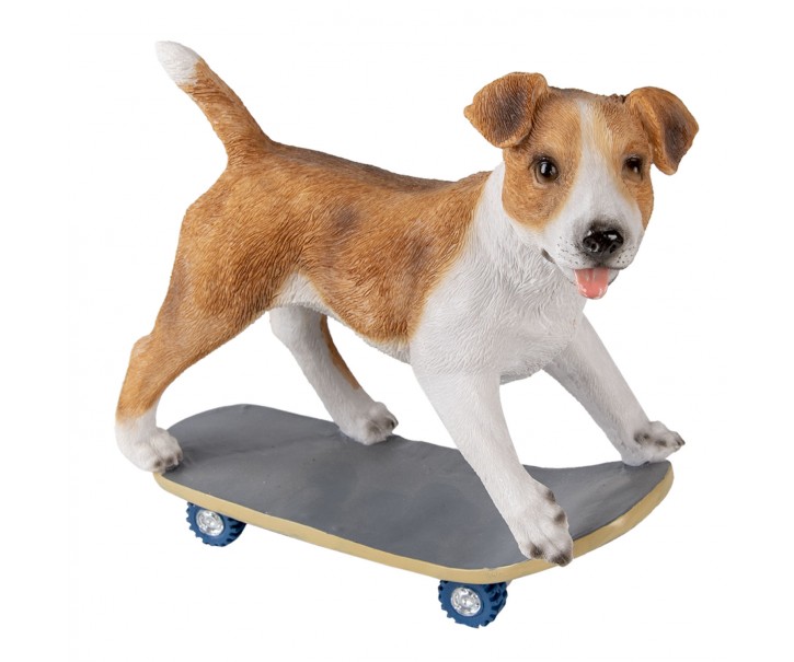 Dekorativní soška pejska na skateboardu - 18*9*18 cm Clayre & Eef