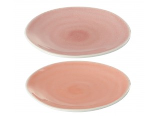 Sada 2ks korálový a růžový malý talířek Apero - Ø 15*2 cm