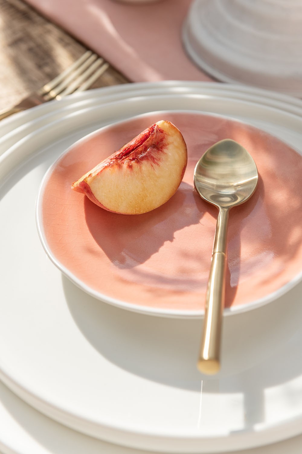 Sada 2ks korálový a růžový malý talířek Apero - Ø 15*2 cm J-Line by Jolipa Sada 2ks korálový a růžový malý talířek Apero - Ø 15*2 cm J-Line by Jolipa
