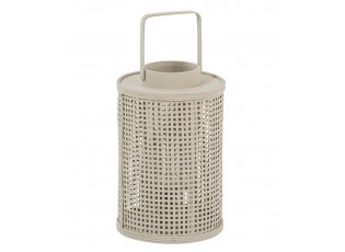 Béžová bambusová lucerna Bamboo Grid - Ø 23*35 cm