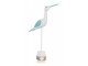 Dekorace modro-bílý dřevěný ptáček Břehouš - 23*6*36 cm J-Line by Jolipa