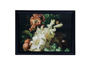 Podnos na nohy s květy a ovocem Liliana - 43*33*7cm