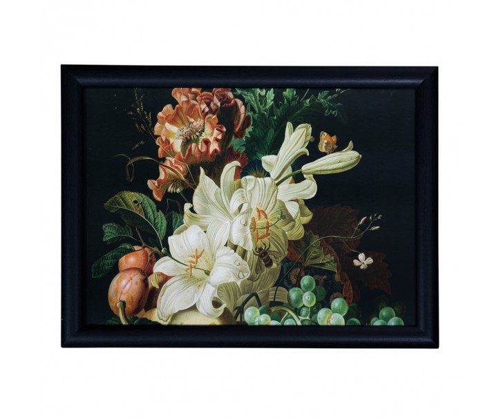 Podnos na nohy s květy a ovocem Liliana - 43*33*7cm Mars & More 