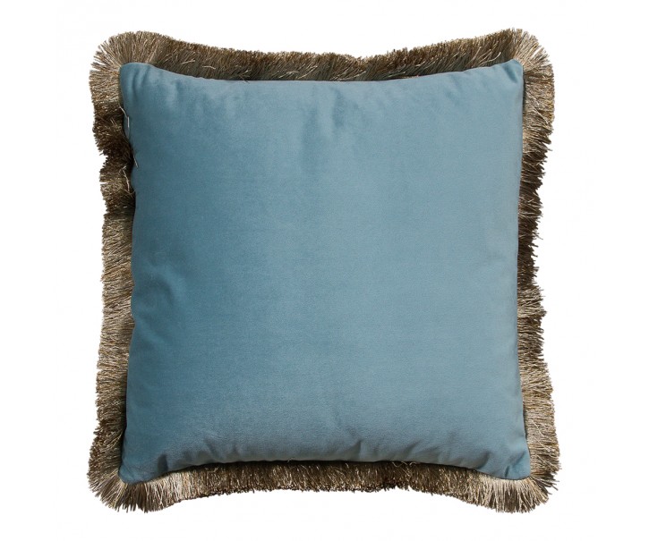 Modrý polštář se zlatými třásněmi Baby blue - 45*45*10cm Mars & More 