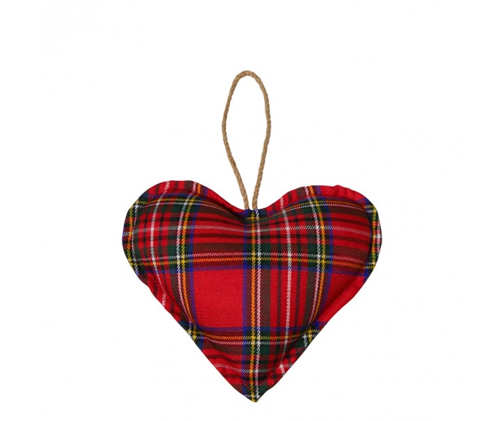 Závěsné dekorativní srdce Tartan S - 10*10*5cm Mars & More 
