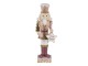 Dekorativní soška Louskáčka s cedulkou Merry Christmas - 9*7*22 cm Clayre & Eef