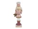 Dekorativní soška Louskáčka s cedulkou Merry Christmas - 9*7*22 cm Clayre & Eef