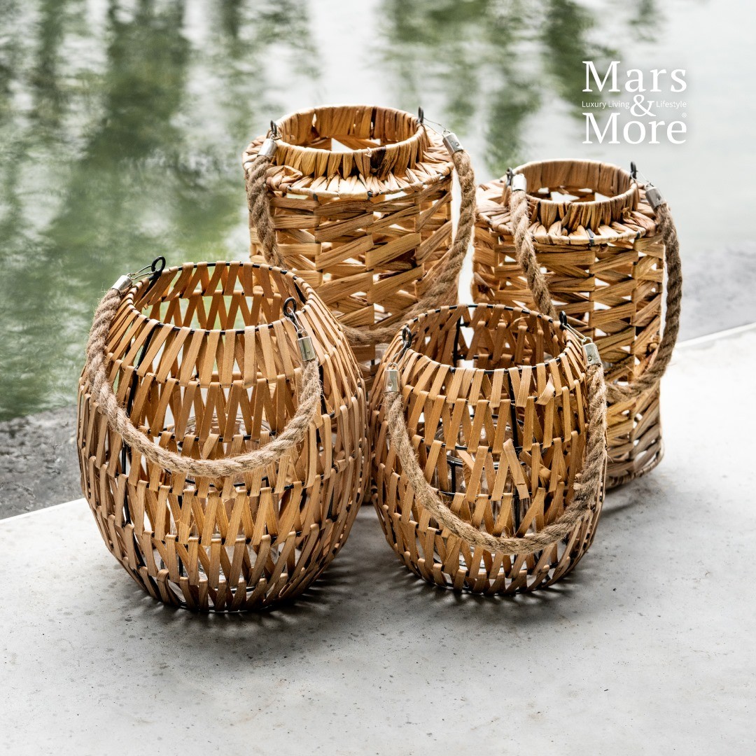 Závěsná pletená lucerna Mabel 20cm - 20*20*20cm Mars & More Závěsná pletená lucerna Mabel 20cm - 20*20*20cm Mars & More