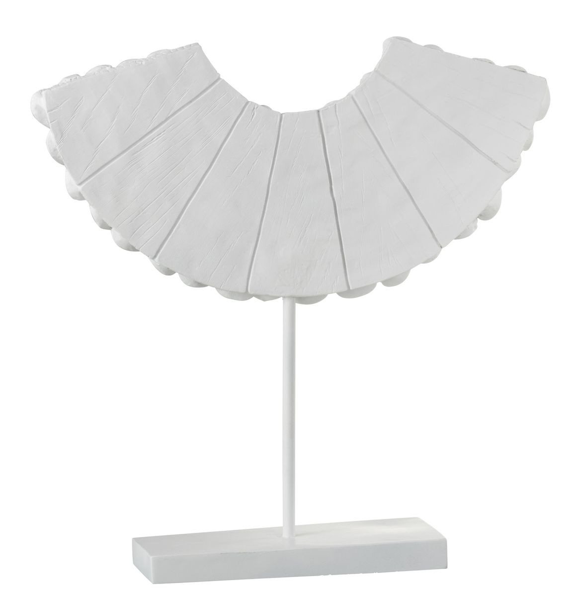 Bílá dekorace mušle na noze - 34*10*34 cm J-Line by Jolipa Bílá dekorace mušle na noze - 34*10*34 cm J-Line by Jolipa