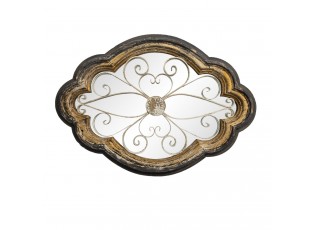 Zdobené vintage zrcadlo Dafne v dřevěném rámu - 70*6*100 cm