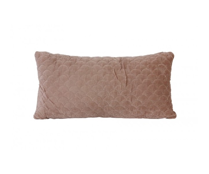 Starorůžový sametový podlouhlý polštář Shell - 60*30 cm Light & Living