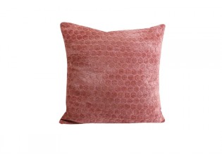 Starorůžový sametový čtvercový polštář Kameli - 45*45 cm