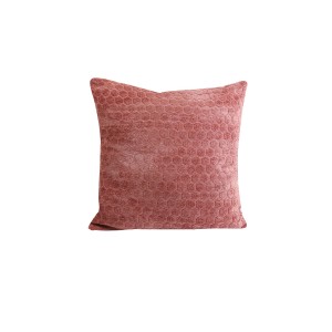 Starorůžový sametový čtvercový polštář Kameli - 45*45 cm