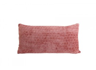 Starorůžový sametový podlouhlý polštář Kameli - 60*30 cm