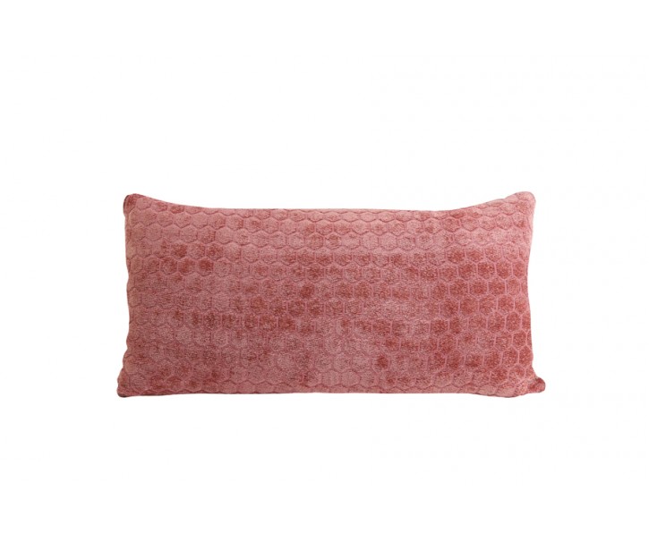 Starorůžový sametový podlouhlý polštář Kameli - 60*30 cm Light & Living