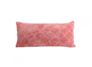 Růžový sametový podlouhlý polštář Skali - 60*30 cm