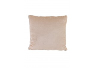 Béžovo růžový sametový čtvercový polštář Daloa - 50*50 cm