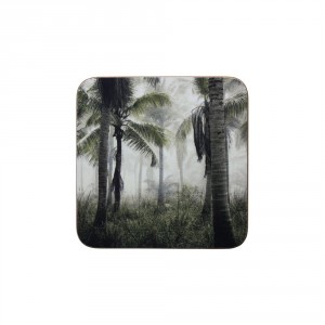 6k pevné korkové podtácky s palmami Jungle in Fog - 30*40*0,4cm