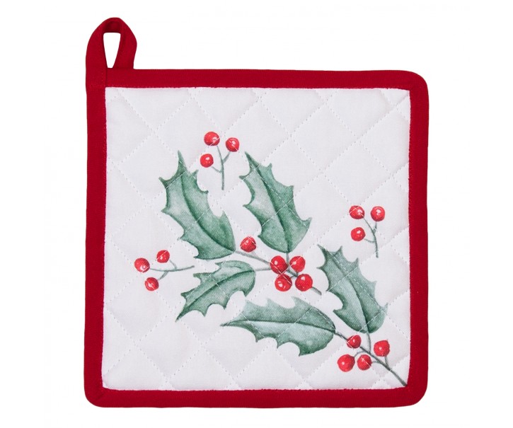 Chňapka - podložka Holly Christmas - 20*20 cm Clayre & Eef