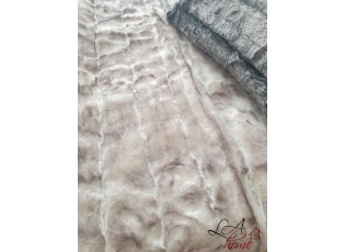 Šedý chlupatý polštář Tiara s proužky - 40*60*15cm