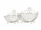 Set 2ks šedých kovových košů s patinou - 34*15*29 cm Chic Antique