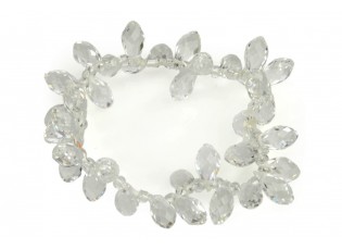 Průhledný korálkový náramek White - Ø 11 cm