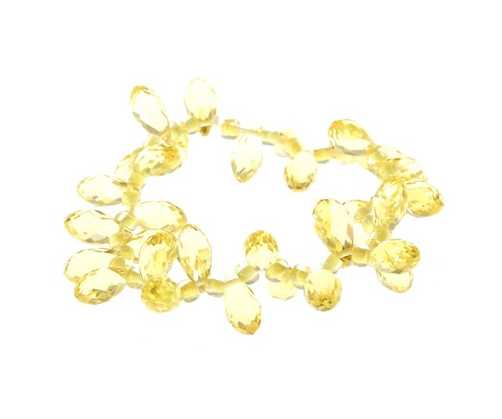 Průhledný žlutý korálkový náramek Yellow - Ø 11 cm 