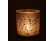 Černý skleněný svícen Baubles stars black – Ø 9*10 cm J-Line by Jolipa