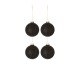 4ks černé vánoční koule Baubles stars black – Ø 10cm J-Line by Jolipa