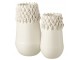 Krémová keramická váza Ibiza white - Ø 14*27cm J-Line by Jolipa