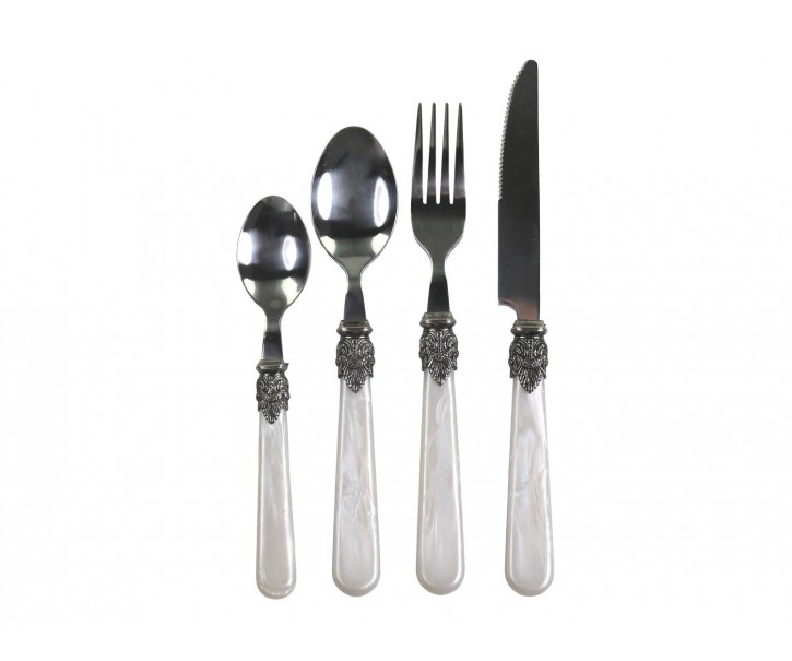 4-dílná vintage sada příboru Linas - 23cm Chic Antique
