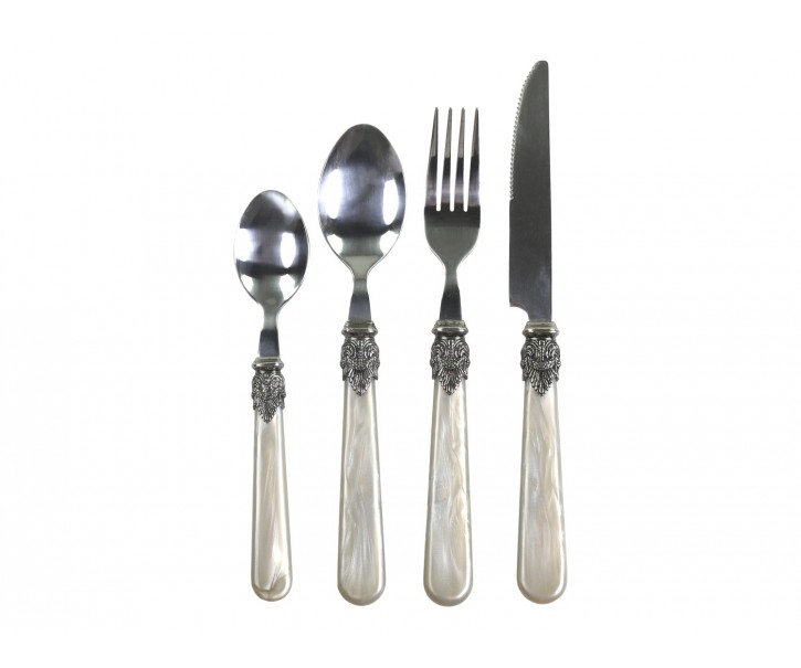 4-dílná vintage stříbrná sada příboru Linas - 23cm Chic Antique
