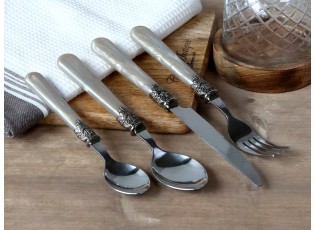 4-dílná antique champagne sada příboru Linas - 23cm
