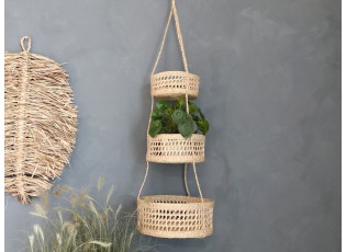 Závěsné přírodní košíky z mořské trávy - Ø32*115 cm