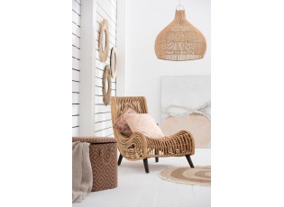 Závěsné přírodní ratanové stínidlo Pear shape - Ø 83*76 cm/ E27