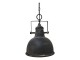 Industriální černé kovové závěsné světlo Fact - Ø24*26 cm Chic Antique