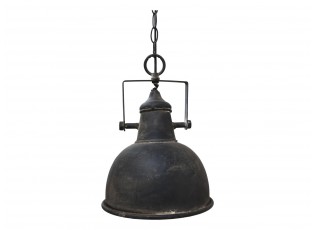 Industriální černé kovové závěsné světlo Fact - Ø24*26 cm