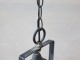 Industriální černé kovové závěsné světlo Fact - Ø24*26 cm Chic Antique