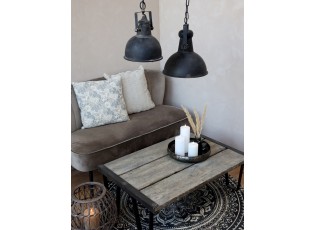 Industriální černé kovové závěsné světlo Fact - Ø24*26 cm
