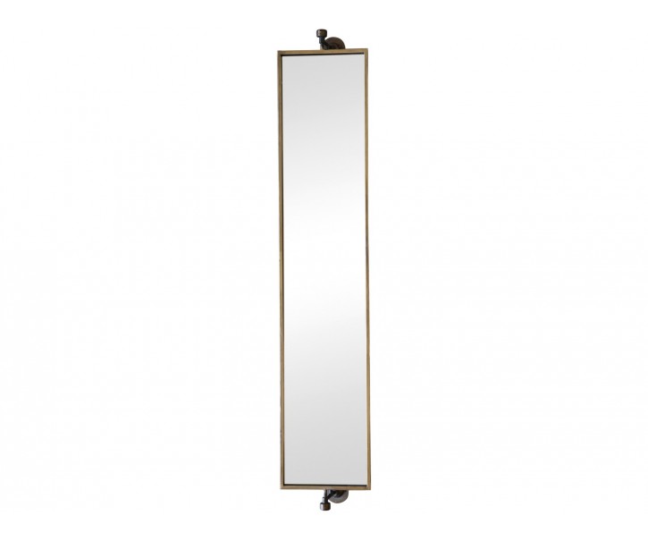 Bronzové antik otočné nástěnné zrcadlo Marry - 27*13*144 cm Chic Antique