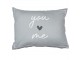 Šedivý polštář You and Me - 35*14*45cm Mars & More 