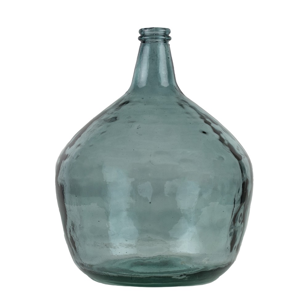 Modrá skleněná váza z recyklovaného skla 16L - Ø32*42cm