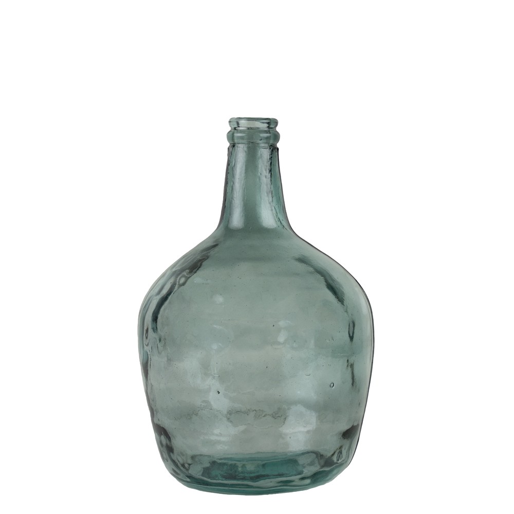 Modrá skleněná váza z recyklovaného skla 4L - Ø19*31cm