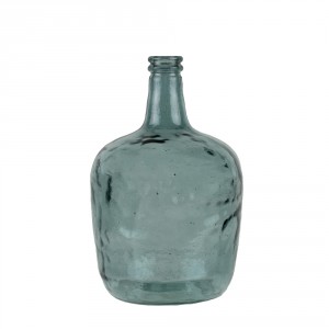 Modrá skleněná váza z recyklovaného skla 8L - Ø21*36cm