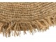 Přírodní lýkový podsedák / puf s třásněmi Raffia - Ø 62*24cm J-Line by Jolipa