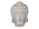 Dekorace šedá hlava Buddhy M - 15*15*19 cm Clayre & Eef