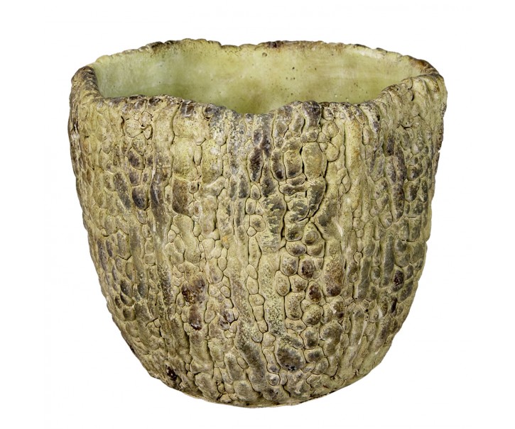 Cementový květináč se vzorem L- Ø 20*18 cm Clayre & Eef