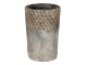 Šedý antik cementový vysoký květináč S - Ø 12*19 cm Clayre & Eef