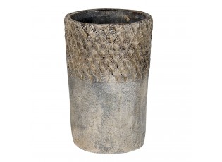 Šedý antik cementový vysoký květináč S - Ø 12*19 cm